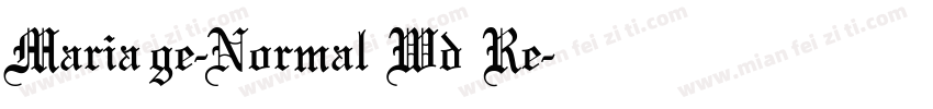 Mariage-Normal Wd Re字体转换